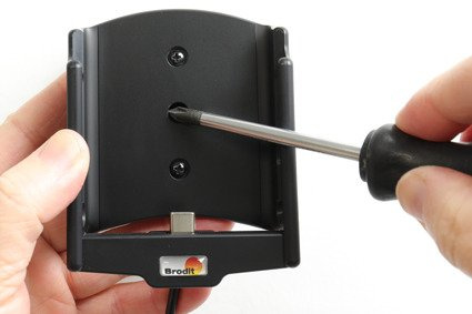 Uchwyt do Google Pixel 3 z wbudowanym kablem USB oraz ładowarką samochodową.