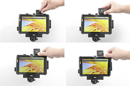 Uchwyt pasywny o wzmocnionej konstrukcji do Zebra ET45 8.0 z blokadą kluczykową.