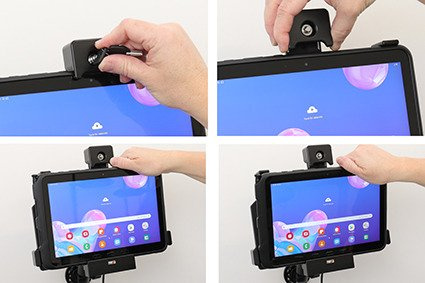 Uchwyt aktywny do instalacji na stałe z blokadą na kluczyk do Samsung Galaxy Tab Active Pro T540/T545/T547/T547U w oryginalnym futerale