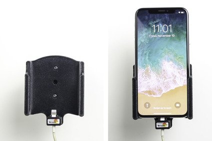 Uchwyt do Apple iPhone Xs z możliwością wpięcia kabla lightning USB-C