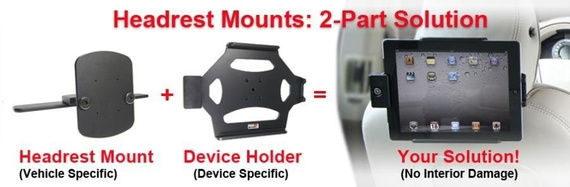 Uchwyt na zagłówek do samochodu | System mocowania do zagłówka w Volvo C30 / C70 / S40 / V50.