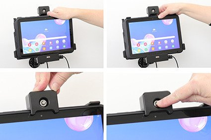 Uchwyt aktywny z blokadą na kluczyk do Samsung Galaxy Tab Active Pro T540/T545/T547/T547U w oryginalnym futerale