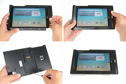 Brodit ochronna obudowa aktywna w wersji z kablem USB i ładowarką samochodową do LG G Pad F 8.0 z systemem adaptacyjnym Active MultiMoveClip