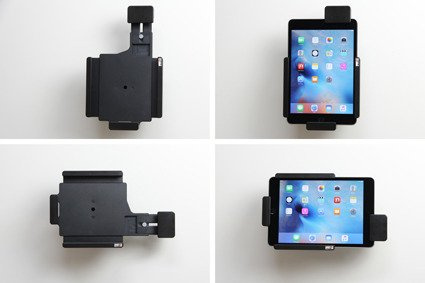 Uchwyt pasywny do tabletów gołych jak i w futerale regulowany w zakresie: 180-210 mm (szer.), 115-138 mm (wysokość), z wbudowaną blokadą sprężynową